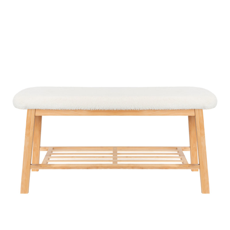 Ebern Designs Tashaunda Shoe Bench with Storage Shelf for Entryway